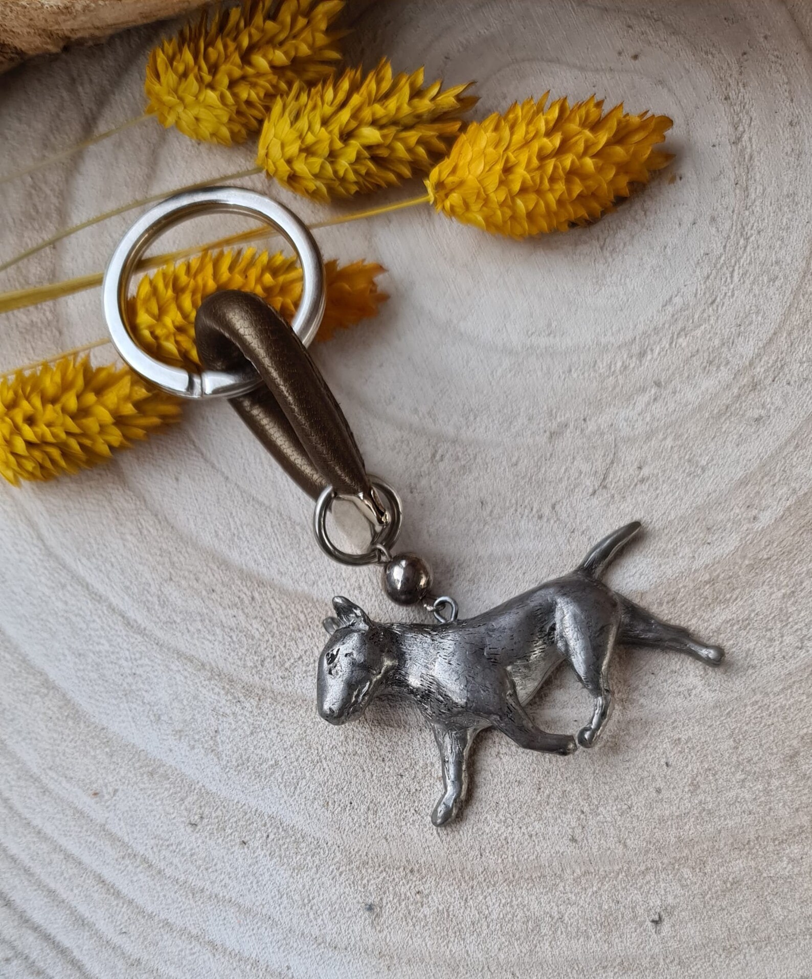 Dog Keychain Handmade Bullterrier Dog breeds keychains Etsy
