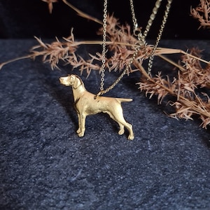 Collar de pointer alemán, arte de pointer alemán, joyas para perros, colgante de pointer alemán, collar para perros, collar de joyería personalizado, perro pointer alemán