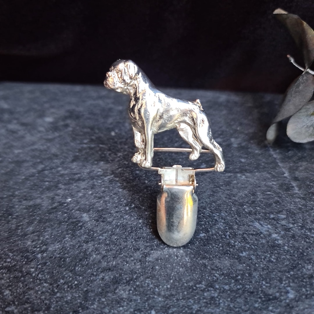 Boxer Dog Show Number Holder, Brooch or Dog Show Ring Clip, Boxer ...