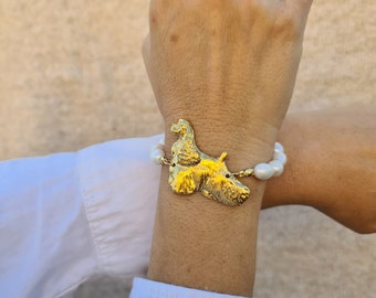 American Cocker Bracelet, Dog bracelet for women, American Cocker art jewel