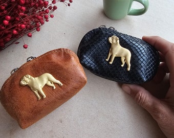 Bullmastiff coin curse, Bullmastiff purse, coin purse vegan leather