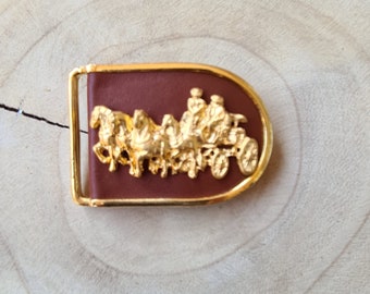 Five in hand horse Motif on Buckle, Belt buckle