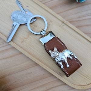 FRENCH BULLDOG KEYCHAIN – Silver Plated Dog Breed Keyring - Perfect Gift For Dog Lovers – Pet Memorial Keepsake – Gift Wrapping Available