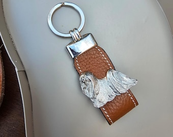 LHASA APSO KEYCHAIN – Silver Plated Dog Breed Keyring - Ideal Gift For Any Lhasa Apso Owner Or Enthusiasts – Gift Wrapping Available