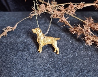 German Pointer wire necklace, German Pointer art, Dog jewelry, German Pointer pendant, dog necklace, custom jewerly necklace, German Pointer