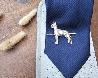 GREAT DANE Tie CLIP For Men – Elegant Pewter Dog Tie Bar -Unique Gift For Dog Lovers, Groomsmen, Business Wear And Casual Accessories