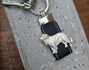 Aesthetic DETAILED BERNESE Leather KEYCHAIN Gift For Pet Lovers With Gift Wrapping – Special Occasions Stylish Pet Leather Keyring