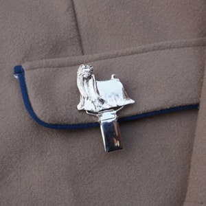 YORKSHIRE TERRIER Number Holder BROOCH Dog Show Clip Gold-Plated Pewter Pin Pet Memorial Jewelry - Gift For Dog Lovers