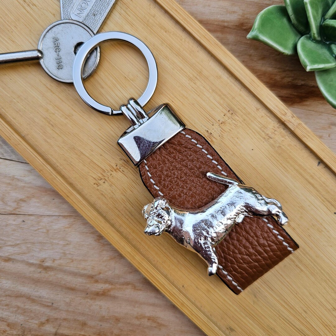 Handmade Silver-plated Jack Russell Terrier Keychain: Pet Keepsake - Etsy