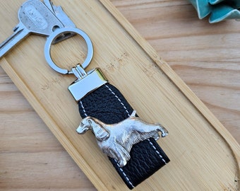SPRINGER SPANIEL KEYCHAIN – Silver-Plated Dog Breed Keyring For Spaniel Lovers – Animal Themed Gift Keychain – Gift Wrapping Available