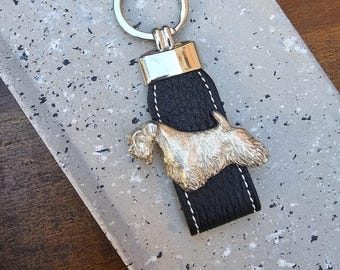 SEALYHAM TERRIER KEYCHAIN – Silver Plated Dog Breed Keyring - Unique Pet Gift For Dog Lover Or Sealyham Owner - Gift Wrapping Available