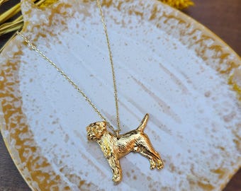 COLLAR CON CUELLO DE PERRO BORDER TERRIER REALISTA Regalo perfecto