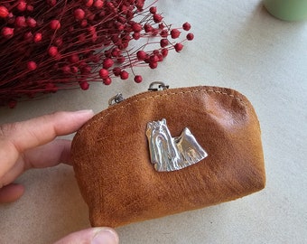 Yorkshire Terrier coin curse, Yorkshire purse, coin purse vegan leather