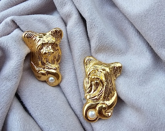 Skye terrier Earrings, women earrings, dog lovers gift, skye terrier art