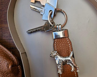 JACK PARSON Terrier KEYCHAIN - Silver-Plated Dog Breed Keyring – Gift For Dog Lovers - Pet Memorial Accessory With Gift Wrapping Option