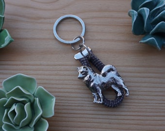 Alaskan Malamute Keychain, Handmade Alaskan Malamute, Dog breeds keychains, Alaskan Malamute Keyring