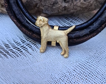 Border Terrier Chocker, Chocker dog pedant, Black and gold chocker, women chocker, chocker fot dog lovers, women necklace