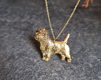 CAIRN TERRIER Pendant NECKLACE Gift For Pet Lovers – Gold And Silver Finishes Dog Charm Necklace With Stainless Steel Chains