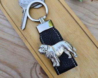 SAINT BERNARD Dog KEYCHAIN- Silver-Plated Dog Breed Keyring - Ideal Gift For Saint Bernard Owner Or Enthusiast – Gift Wrapping Available