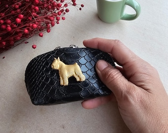 Bouvier coin curse, Bouvier purse, Bouvier des Flanders purse, coin purse vegan leather