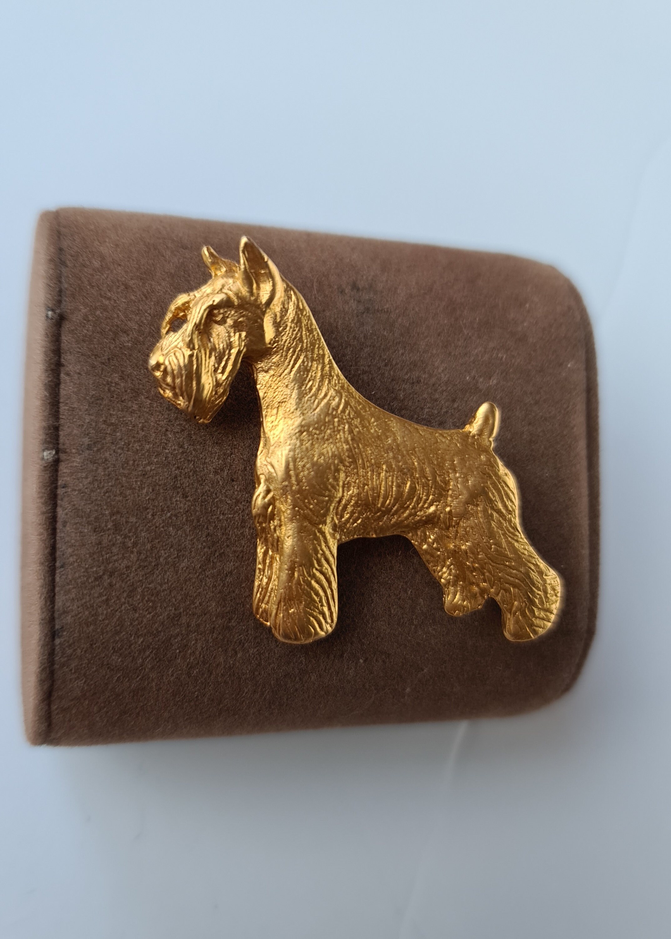 Broche Et Porte-clés Schnauzer Miniature En étain - Argenté Et Bronze, Marque Dannyquest, Neuf