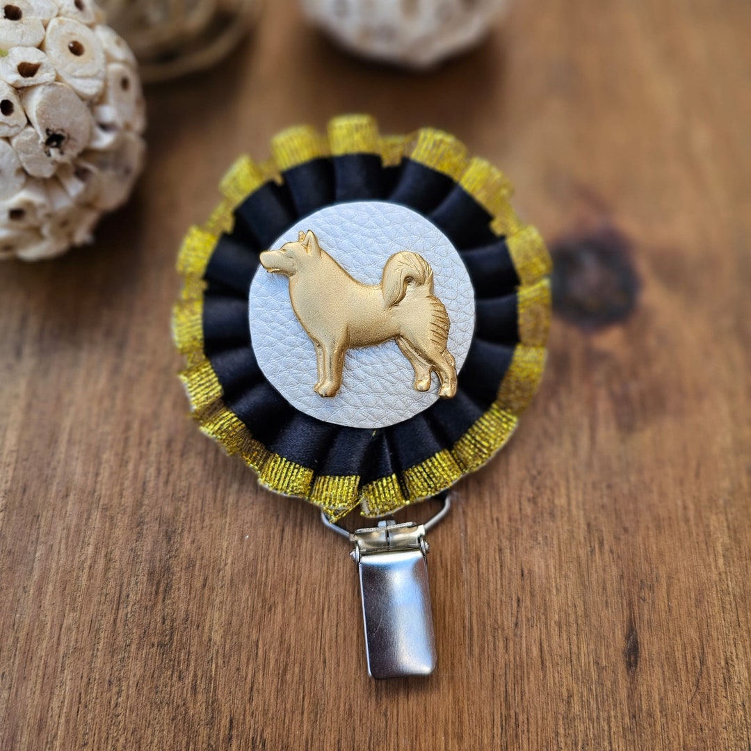 Alaska Malamute Dog Show Number Clip: Ribbon Rosette Brooch - Etsy