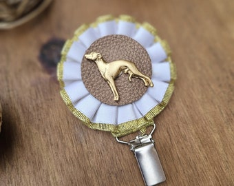 Italian Greyhound Dog Show Rosette Number Holder - Elegant Ring Clip for Dog Show Enthusiasts