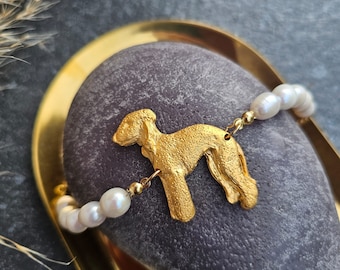 Bedlington Terrier Bracelet, Bedlington Terrier, Dog bracelet for women, Bedlington Terrier art