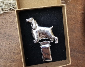 Springer SPANIEL NUMBER HOLDER Brooch – Dog Show Ring Clip For Exhibitors – Gift For Dog Lovers And Show Enthusiast –Gift Wrapping Available