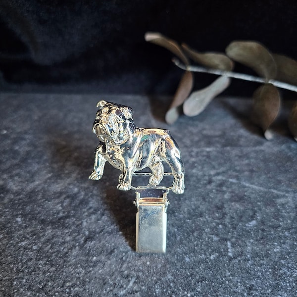 Porte-numéro Bulldog anglais, broche ou clip de bague d'exposition canine, clip d'exposition Bulldog anglais