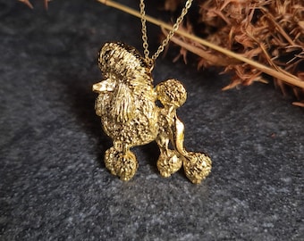 CONTINENTAL POODLE Pendant NECKLACE Gift For Breed Dog Lovers Womens – Silver Or Gold Plated Finishes Poodle Charm Necklace