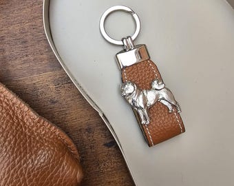 SHIBA INU KEYCHAIN – Silver Plated Dog Breed Keyring - Thoughtful Dog Memorial Gift For Shiba Inu Owners And Enthusiasts