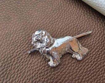 CAVALIER TIE CLIP For Men – Silver Plated Pewter Dog Tie Bar, Gift For Dog Fan -Stylish PetInspired Tie Clip Jewelry – GiftReady Accessory
