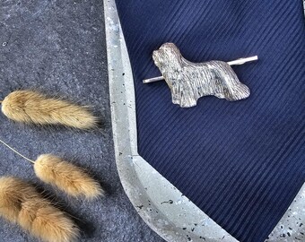 Bearded COLLIE TIE CLIP For Men – Pewter Dog Breed Tie Bar, Gift ForDog Lovers, Groomsmen, Pet Owners – Stylish AndSecure Tie Accessory