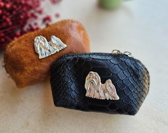 Shih Tzu coin curse, Shih Tzu purse, coin purse vegan leather