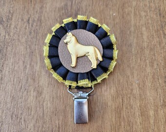 Siberian Husky number holder, brooch or dog show ring clip, show clip Siberian Husky, Husky Exhibitor ring number clips, rosettes dog