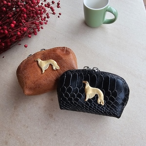 Barsoi Geldbörse, Barsoi Geldbörse, Geldbörse aus veganem Leder, Tierliebhaber Brieftasche