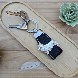 Pembroke WELSH CORGI KEYCHAIN – Silver-Plated Dog Breed Keyring - Cute Pet Gift, Unique Pembroke Corgi Accessory, Dog Lover Keepsake