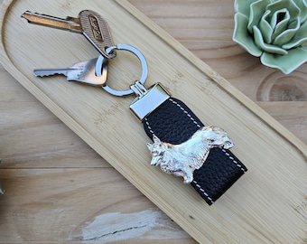 Pembroke WELSH CORGI KEYCHAIN – Silver-Plated Dog Breed Keyring - Cute Pet Gift, Unique Pembroke Corgi Accessory, Dog Lover Keepsake