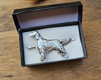 ENGLISH SETTER Dog Tie CLIP – Pewter Tie Bar For Men, Gift For Dog Lovers AndChristmas Day - Wedding And Formal Wear Tie Accessory