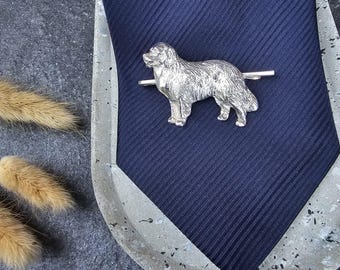 BERNESE Mountain Dog TIE CLIP For Men – Elegant Pewter Tie Bar, Gift ForDog Lovers, Christmas Day, Weddings AndFormal Wear Tie Accessory
