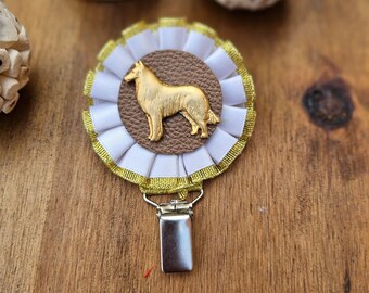 Belgian Shepherd Dog Show Rosette Number Holder - Handcrafted for Winning Championships