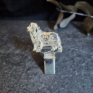 NEWFOUNDLAND NUMBER HOLDER Brooch – Elegant Dog Show Ring Clip – Pewter Brooch In Two Finishes – Gift For Dog Show Lover And Exhibitors