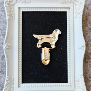 Golden Retriever number holder, brooch or dog show ring clip, show clip Golden Retriever, Exhibitor ring number clips image 8