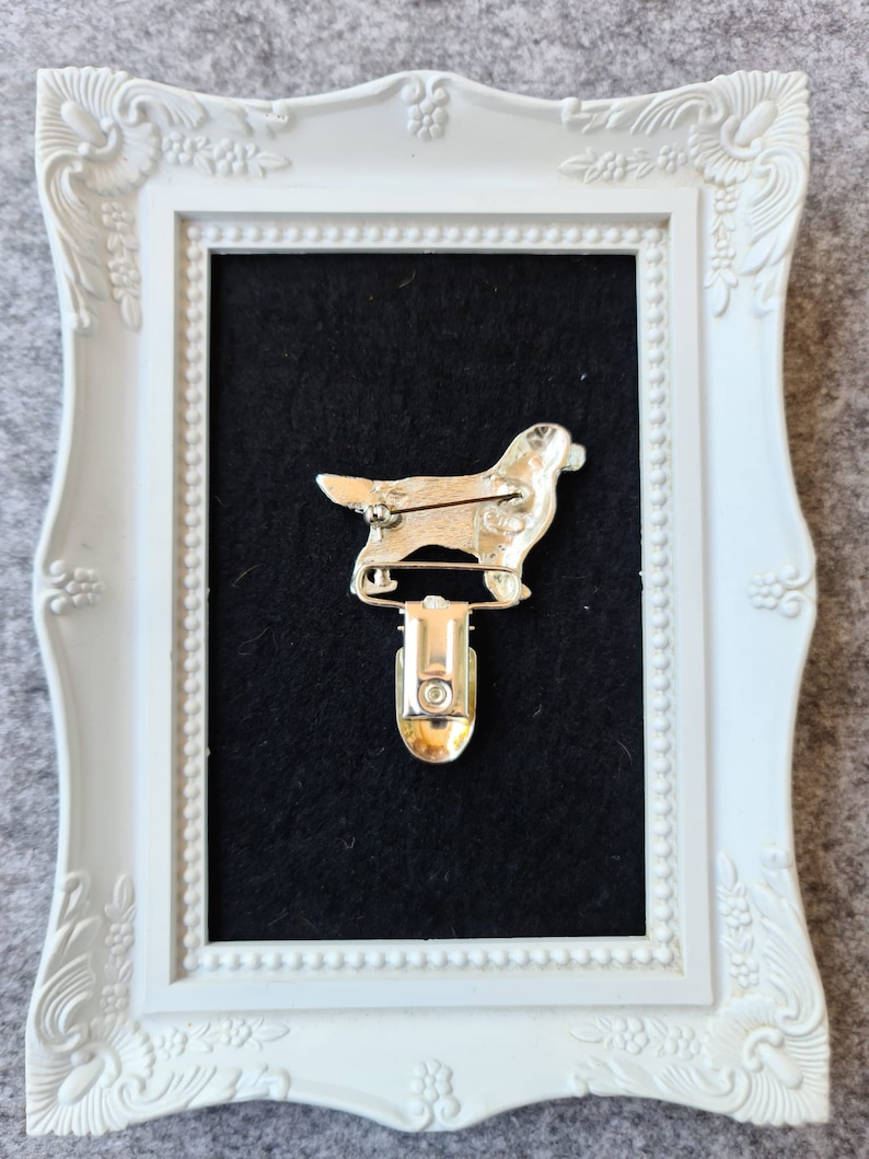 Golden Retriever number holder, brooch or dog show ring clip, show clip Golden Retriever, Exhibitor ring number clips image 8