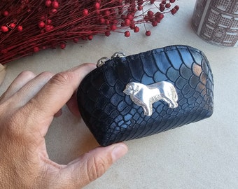Pyrenean mountain coin purse, Pyrenean mountain dog purse, coin purse vegan lether, Great Pyrenean dog