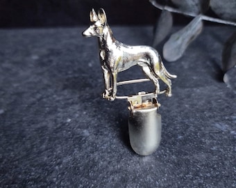 PHARAOH Hound NUMBER HOLDER Brooch – Graceful Dog Show Ring Clip – Pewter Brooch For Dog Lovers And Dog Show Exhibitors In Three Finishes