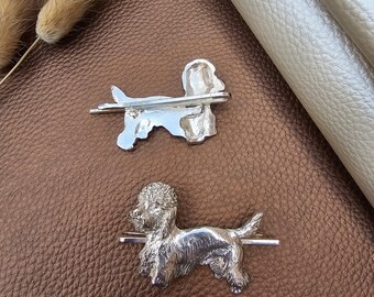 DANDIE DINMONT Dog Tie CLIP– Silver Plated Pewter MensTie Bar, Unique Gift ForDog Lovers, Fathers -Keeps Tie In Place Elegant Accessory