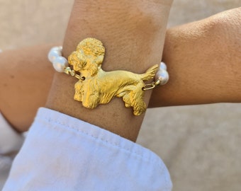 Dandie Dinmont Bracelet, Dog bracelet for women, Dandie Dinmont terrier charm