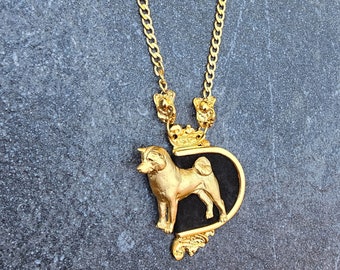 Akita Inu necklace, Art Deco Pendant, Akita Inu Statement Piece, Dog jewelry, dog necklace